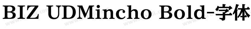 BIZ UDMincho Bold字体转换